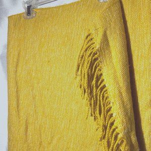 Soul & Lane Throw Blanket-Size 50" x 60"- Yellowish Gold-100% Acrylic- Fringes